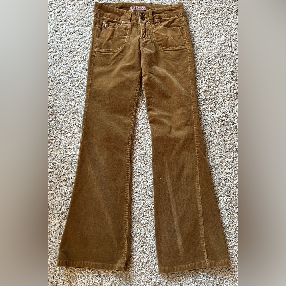 Paris Blues corduroy flare pants low rise